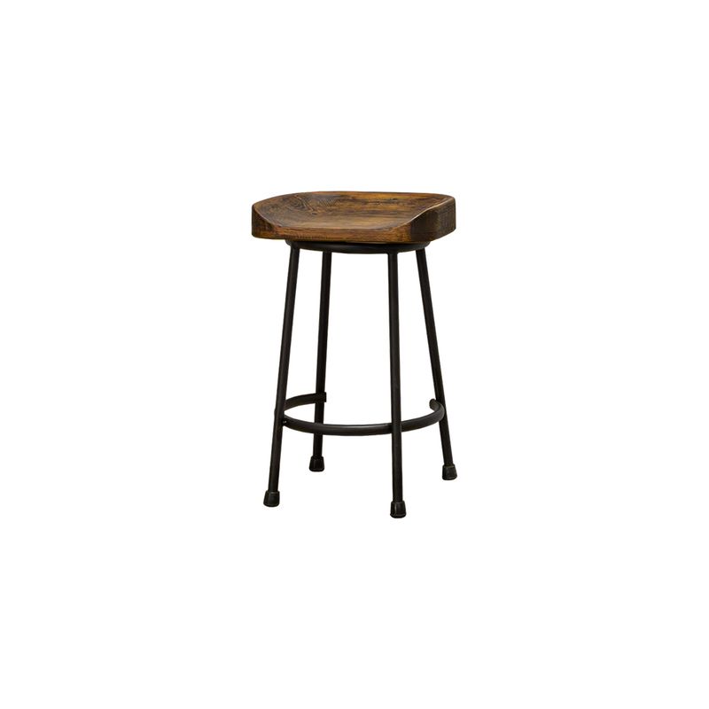 TRAVIS COUNTER HEIGHT STOOL - SADDLE BROWN