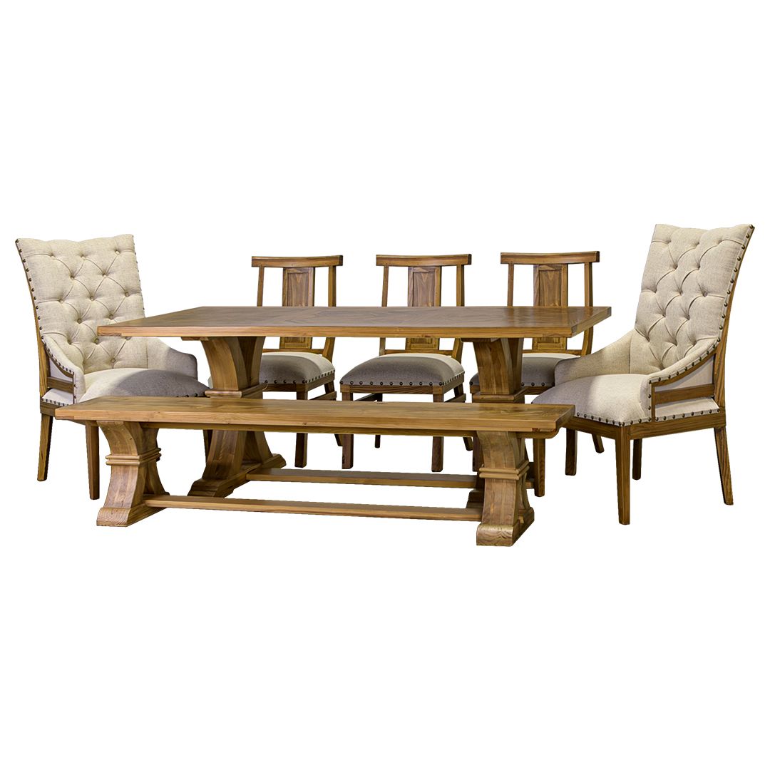 LINDEN 7FT TRESTLE TABLE - WHEAT