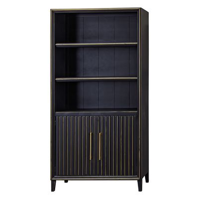 RILEY 2 DOOR BOOKCASE - GOLDEN BLACK