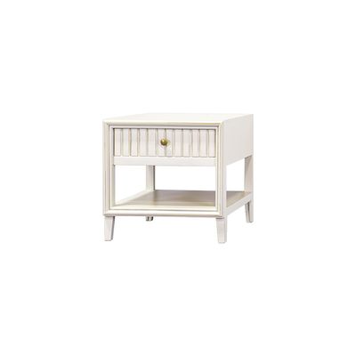 RILEY END TABLE - GOLDEN WHITE RILEY END TABLE - GOLDEN WHITE