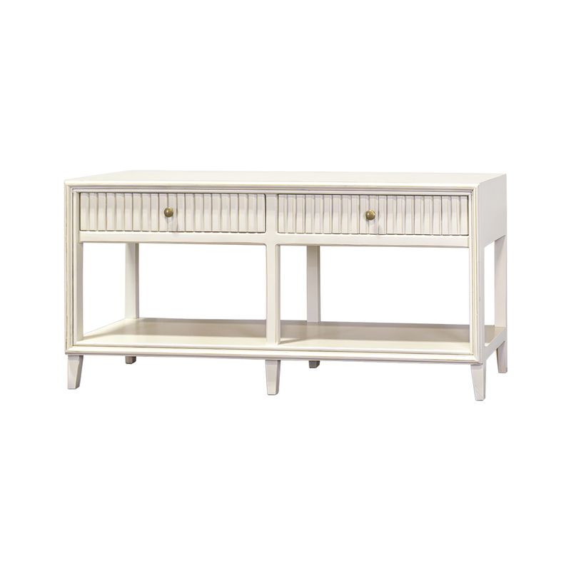 RILEY SOFA TABLE - GOLDEN WHITE