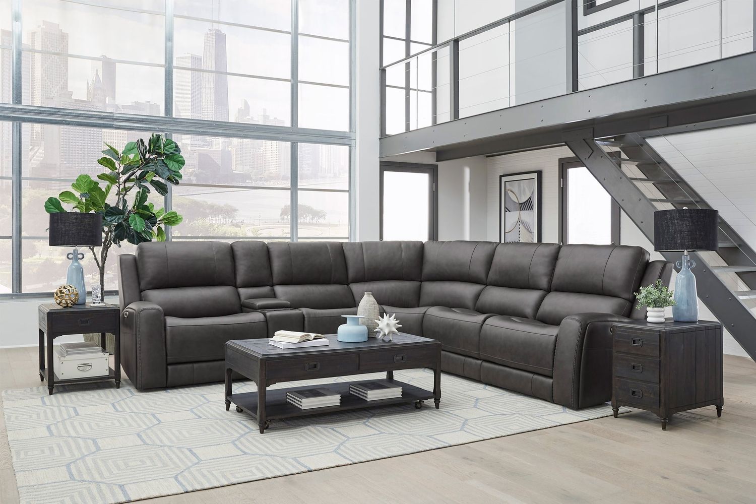 BELMONT 6PC MODULAR SECTIONAL - AUTUMN FOG