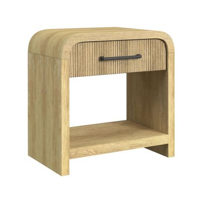 Ridgemont End Table with USB - Natural