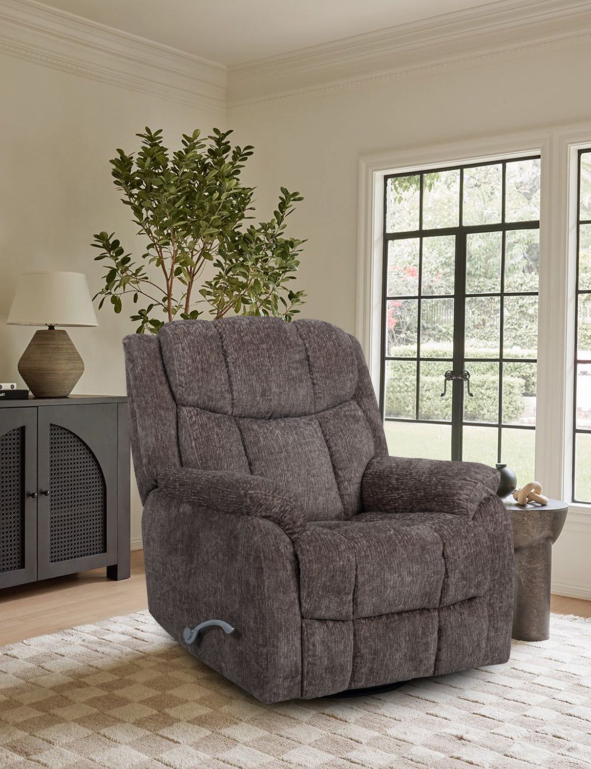 SWIVEL GLIDER POWER RECLINER - CALGARY MINK