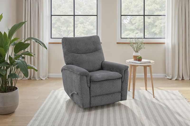 SWIVEL GLIDER RECLINER - COZY GUNMETAL (DISC)