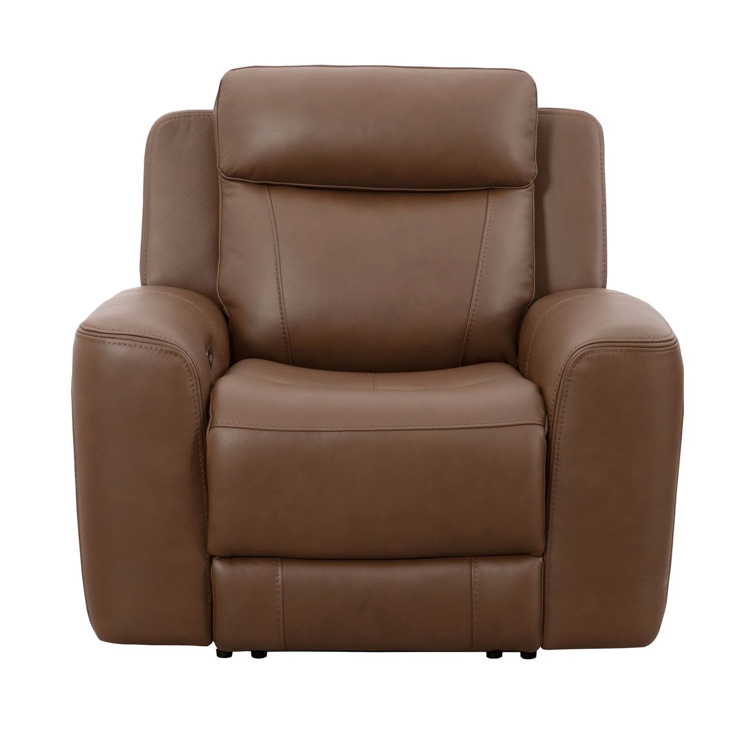 CALGARY LEATHER POWER RECLINER W/ POWER HEADREST - AUTUMN UMBER