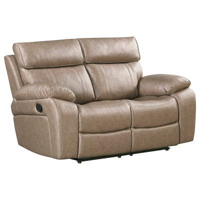 THEON RECLINING LOVESEAT - STOKES TOFFEE