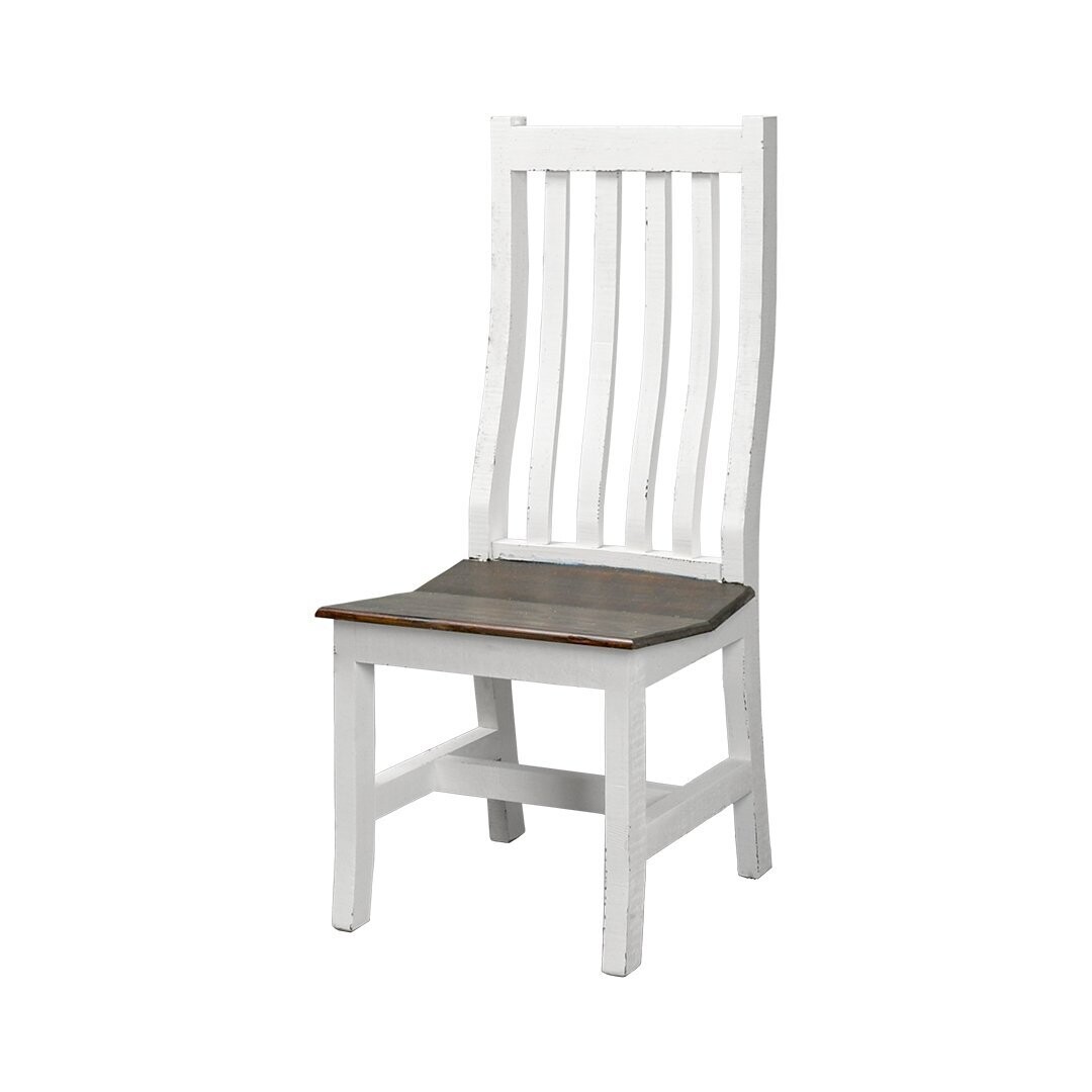 CAMERON SANTA RITA DINING CHAIR (MUST ORDER IN PAIRS) - AGED WHITE W/ TOBACCO TOP