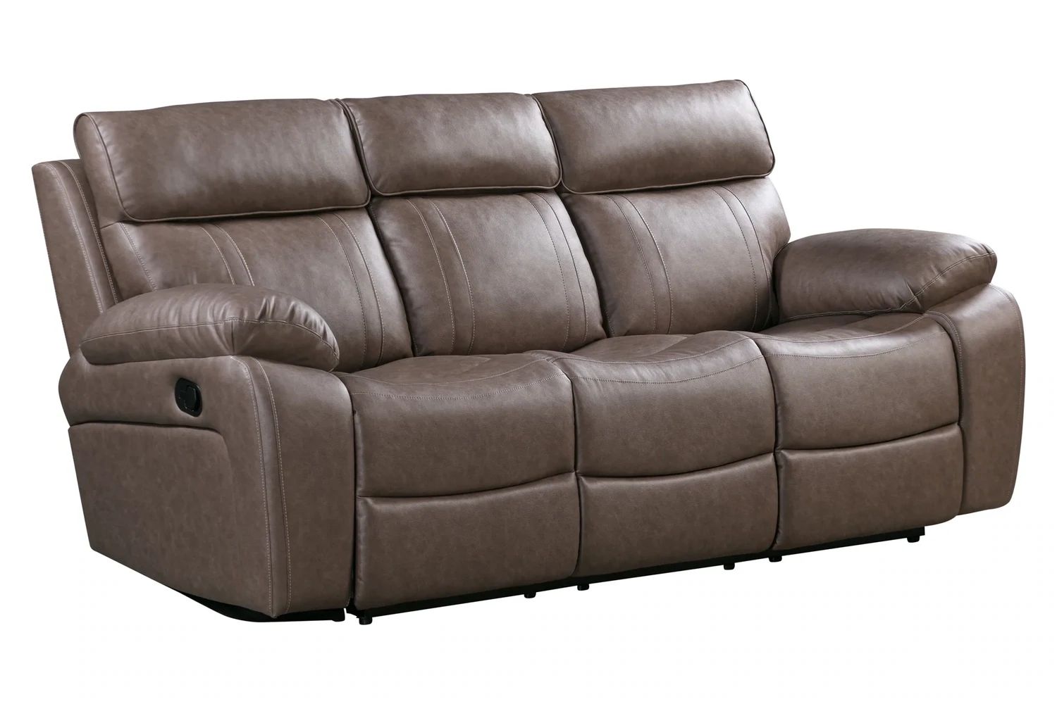 THEON RECLINING SOFA W/ DROPDOWN TABLE - STOKES TOFFEE