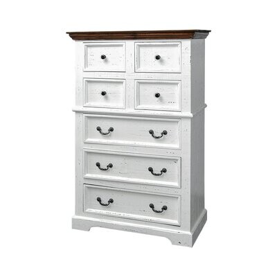 MADISON AVENUE CHEST - AGED WHITE W/ TOBACCO TOP