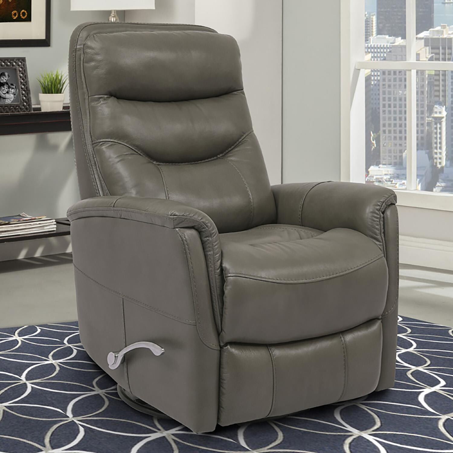 GEMINI LEATHER RECLINER - ICE