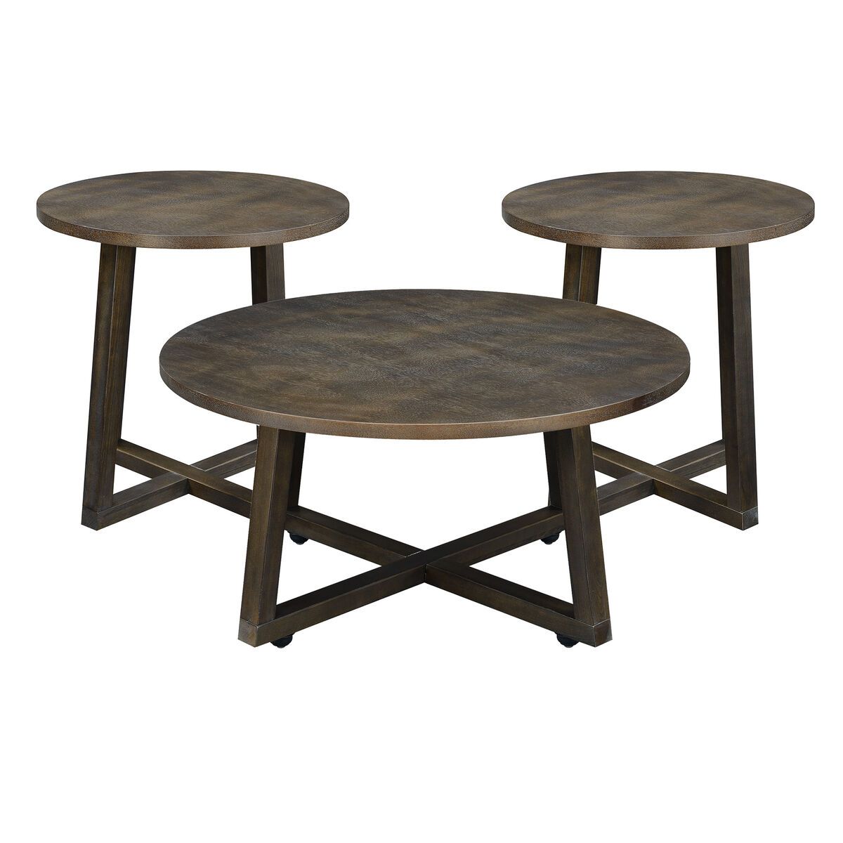 INDUSTRIAL THREE PACK OCCASIONAL TABLES