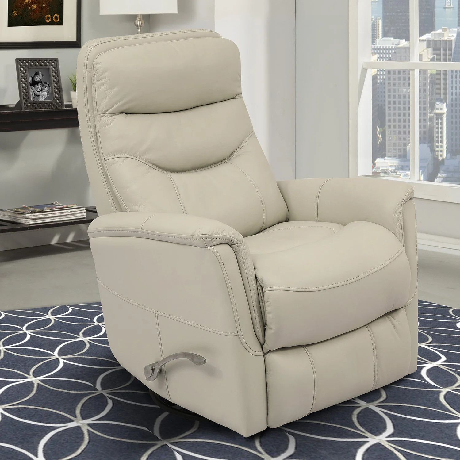 GEMINI LEATHER RECLINER - IVORY