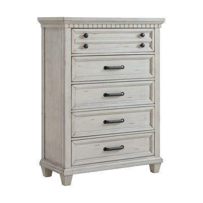 MCCOY 5-DRAWER CHEST IN ANTIQUE WHITE