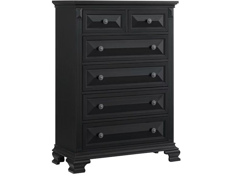BRIDGESTONE 6-DRAWER CHEST IN BLACK