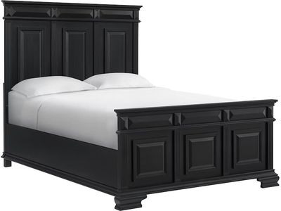 BRIDGESTONE QUEEN PANEL BED IN BLACK BRIDGESTONE QUEEN PANEL BED IN BLACK
