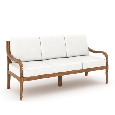 SAVANNAH PATIO SOFA-WHITE LINEN