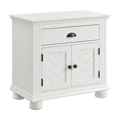 KONA 1-DRAWER NIGHTSTAND IN WHITE
