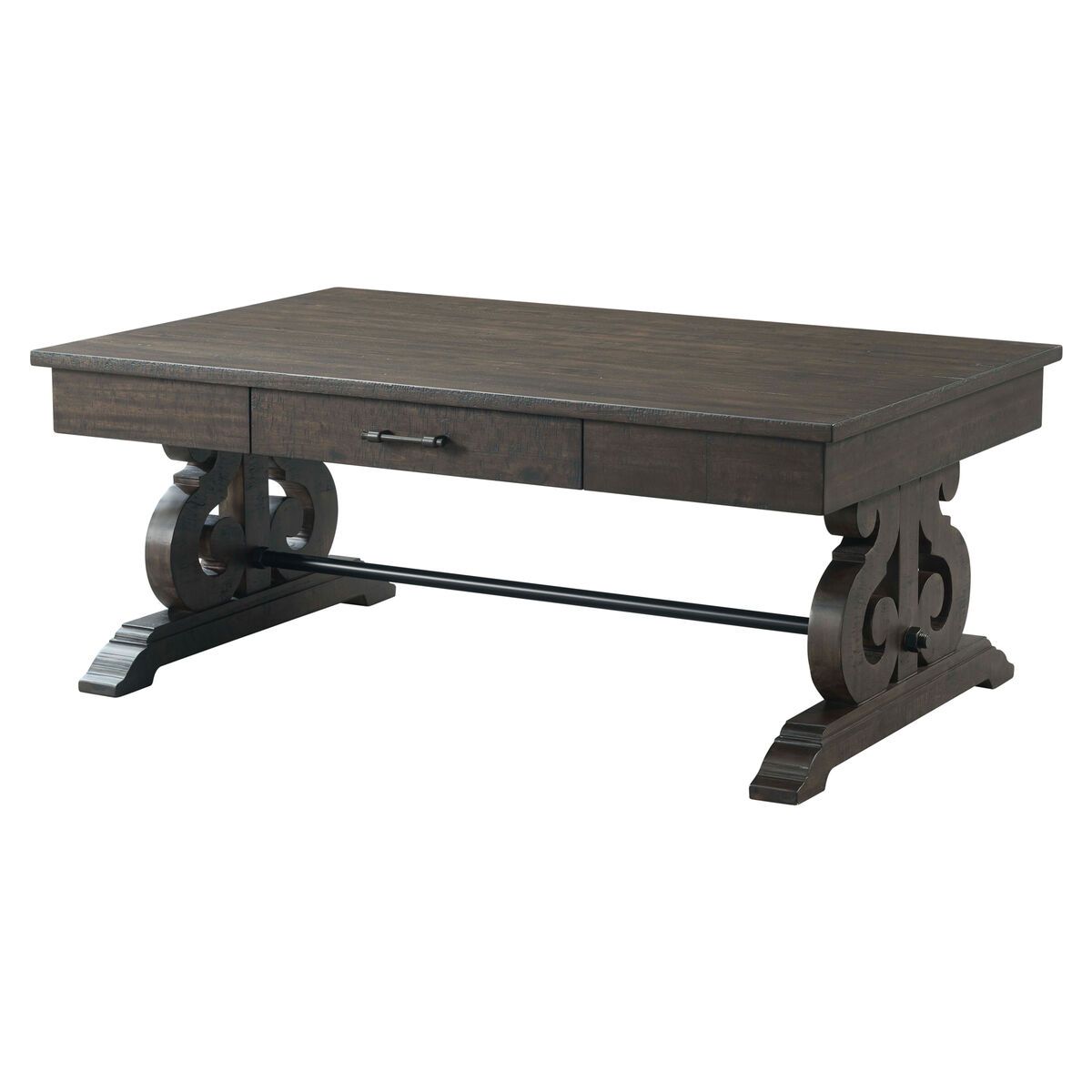 Stone Occasional Coffee Table With Pu Base
