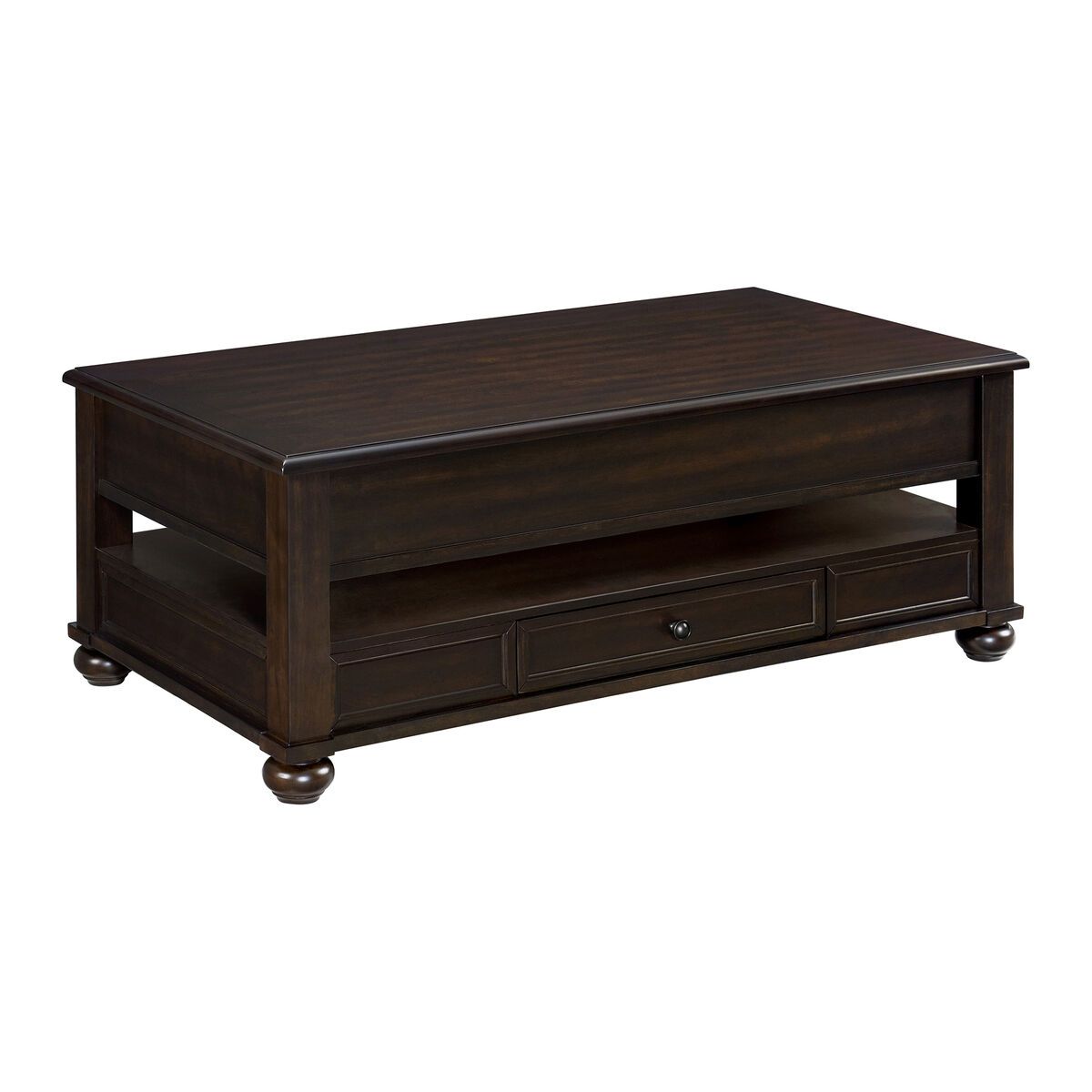 Wagner Rectangular Lift-Top Coffee Table w/ Casters in Cherry