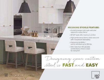 Uniquely Yours Poly-U/Metal Adjustable Swivel Stool