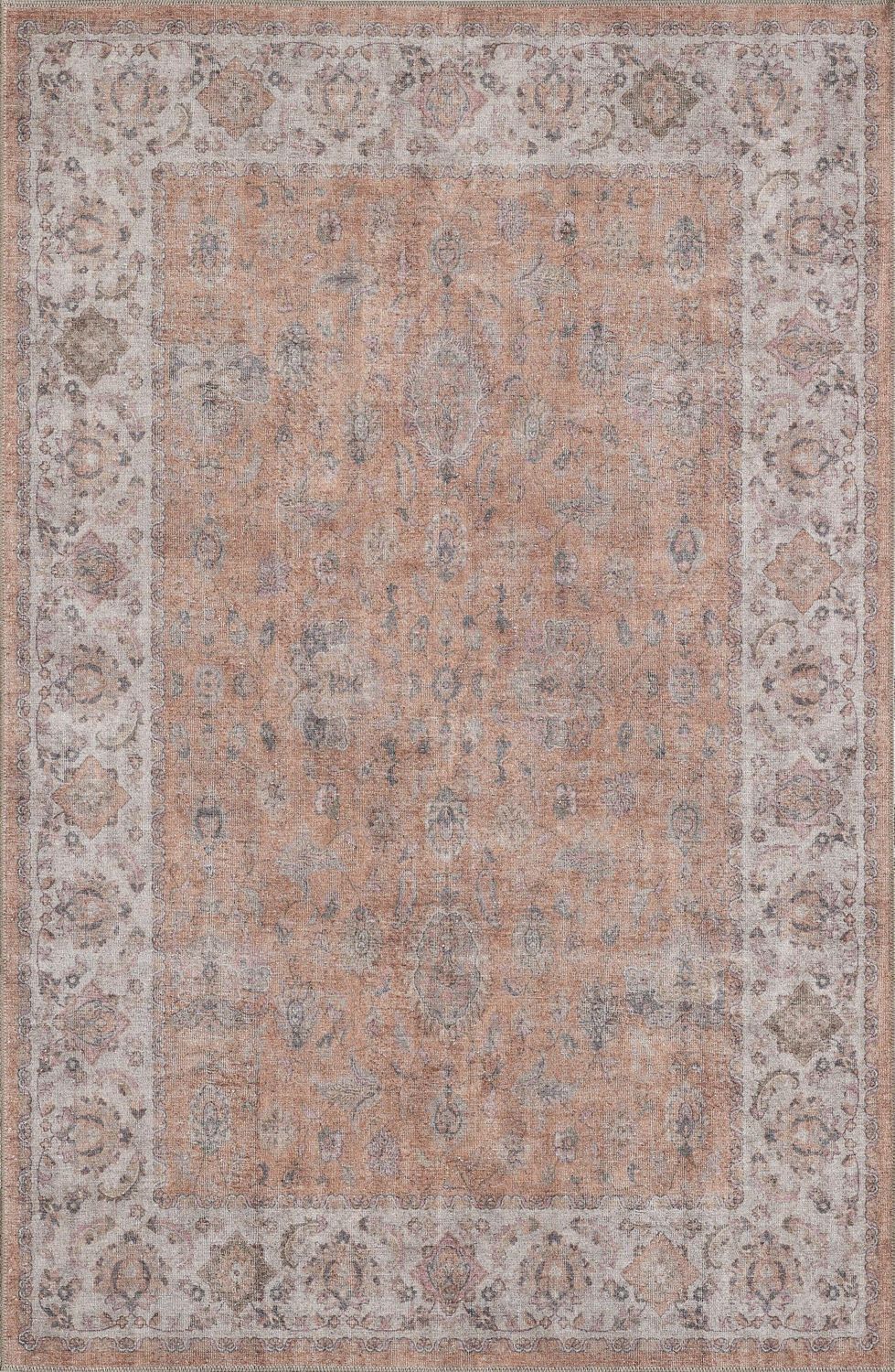 LONDON 4816 RUST/IVORY FREDERIK 5' X 7'6"