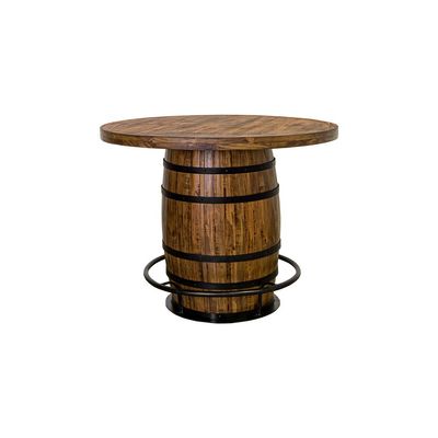SAWYER BARREL TABLE - SADDLE BROWN