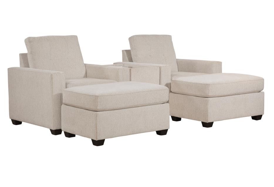 NORTH CREAM SET(2 CHAIR, 2 OTTO, 1 CONS)
