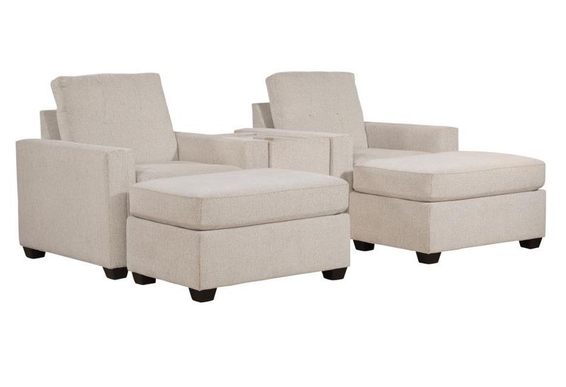 NORTH CREAM SET(2 CHAIR, 2 OTTO, 1 CONS)