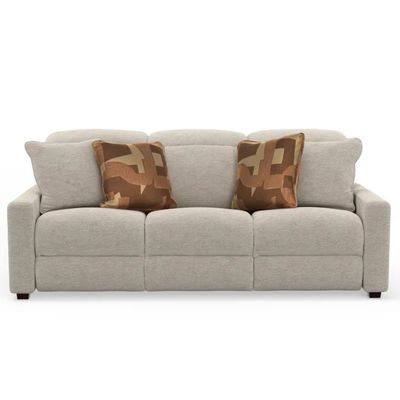 ADA Power Adjustable Headrest Power Sofa w/3 Recliners - CAMEL