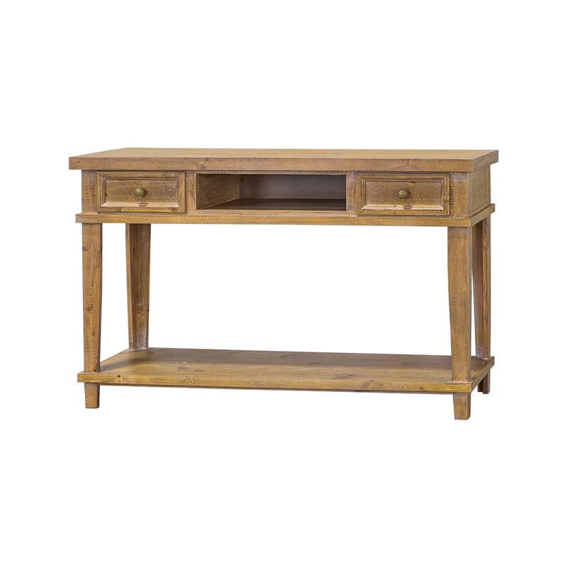 BRANDON 59” 2 DRAWER SOFA TABLE - Light Barnwood