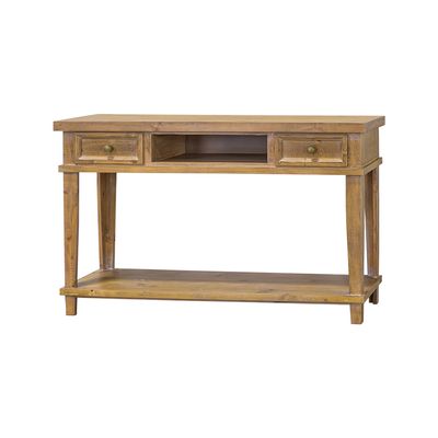 BRANDON 59” 2 DRAWER SOFA TABLE - Light Barnwood