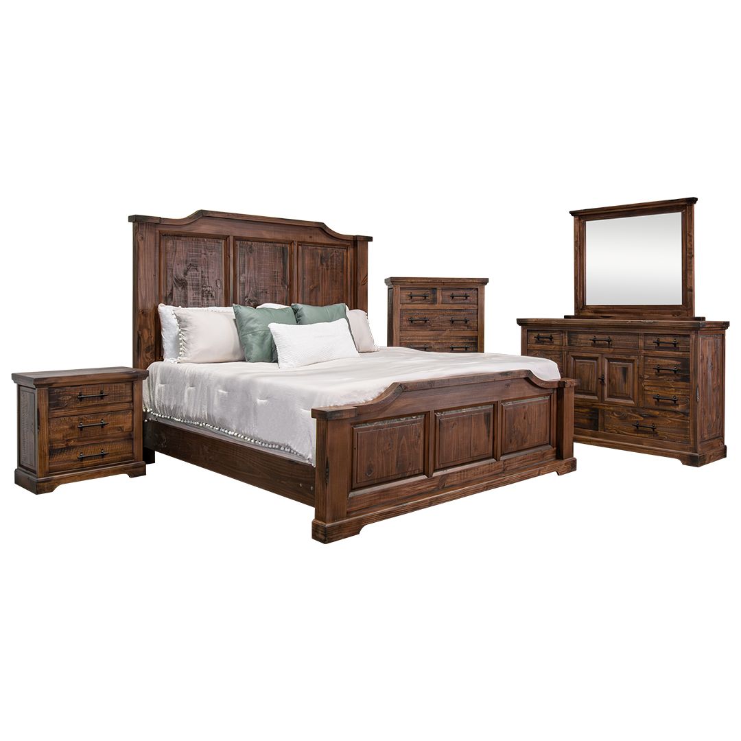 CLEVELAND KING 5PC BED SET - AMBER BROWN