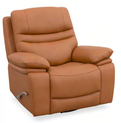 LEATHER SWIVEL GLIDER RECLINER - OSLO ANTELOPE