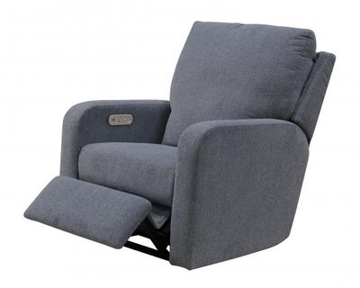 LULLABY Power Headrest Power Auto-Glide Recliner - DENIM