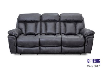 MANUAL RECLINING SOFA - CAYMAN GUNMETAL
