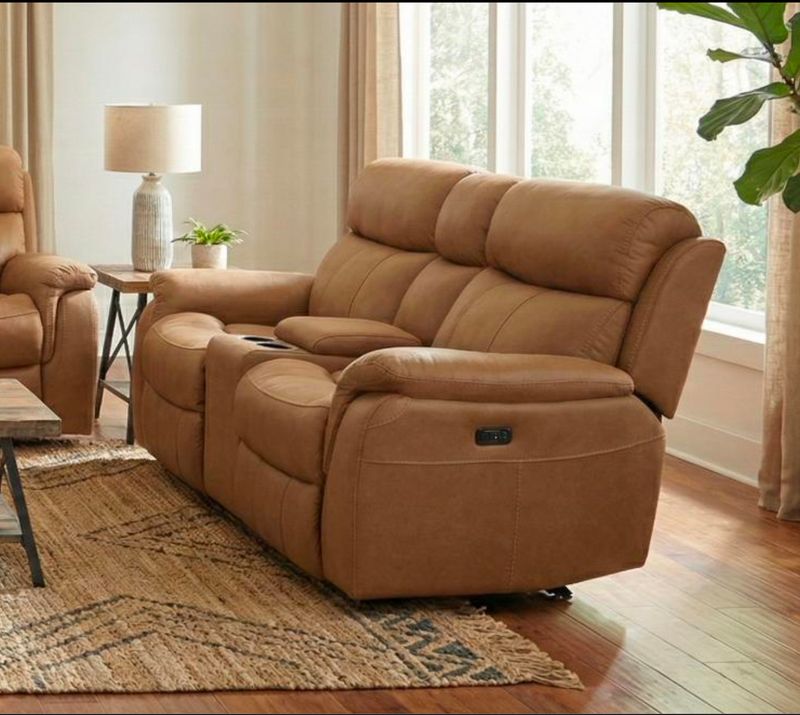 POWER RECLINING CONSOLE LOVESEAT - OSLO ANTELOPE