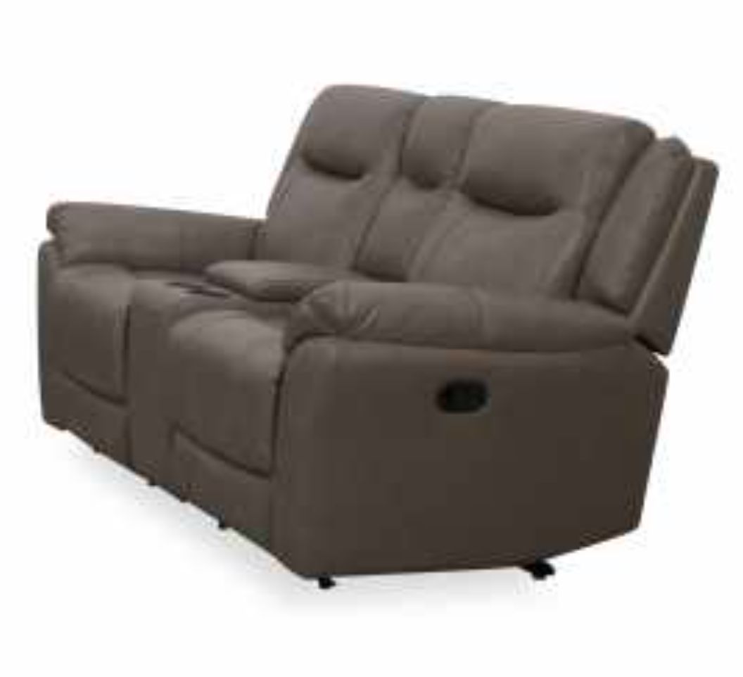 MANUAL RECLINING CONSOLE LOVESEAT - MADRID MOCHA