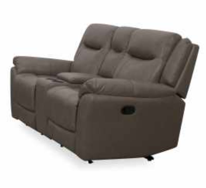 MANUAL RECLINING CONSOLE LOVESEAT - MADRID MOCHA