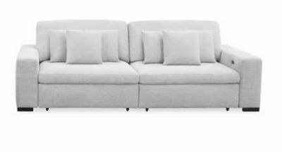 DUAL POWER SLIDING CHAISE SOFA - SAHARA NICKEL