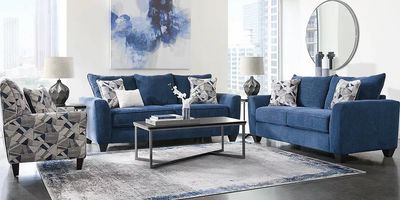 CLEARVIEW DENIM LOVESEAT