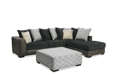 ZAFTIG EBONY 2PC SECTIONAL
