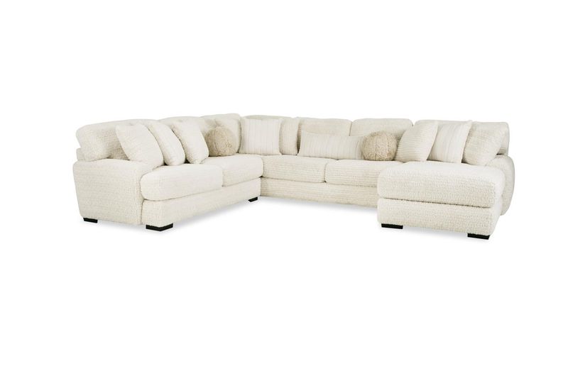DOODLE IVORY 3PC SECTIONAL W/ RAF CHAISE