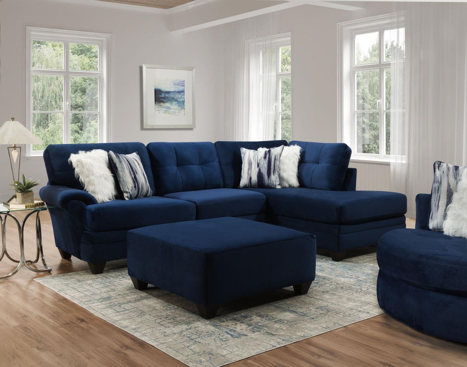GROOVY NAVY 2PC SECTIONAL