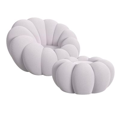 Bubble Swivel Chair and Ottoman in Grey Bubble Swivel Chair and Ottoman in Grey