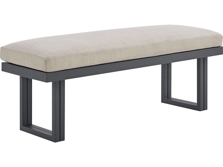 Playa Dining Bench - Dark Grey and Olefin Beige
