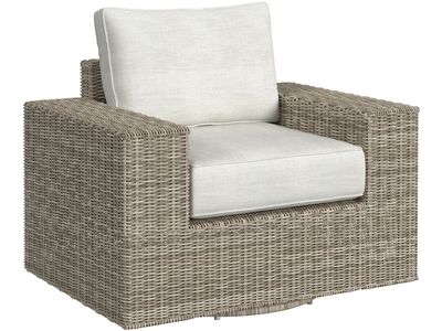 Carmona Swivel Chair - Natural and Olefin Beige Carmona Swivel Chair - Natural and Olefin Beige