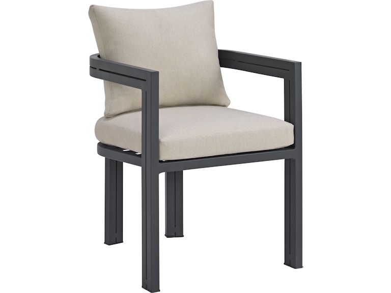 Playa Dining Chair - Dark Grey and Olefin Beige (MUST ORDER IN PAIRS)