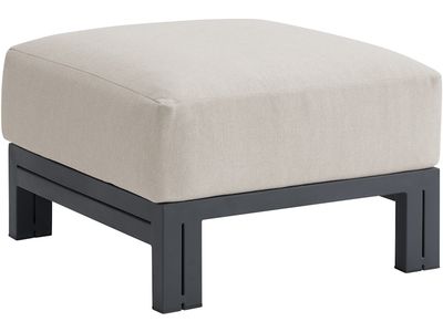 Playa Ottoman - Dark Grey and Olefin Beige