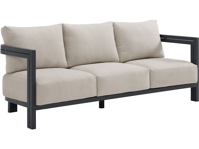 Playa Sofa - Dark Grey and Olefin Beige with 2 Pillows